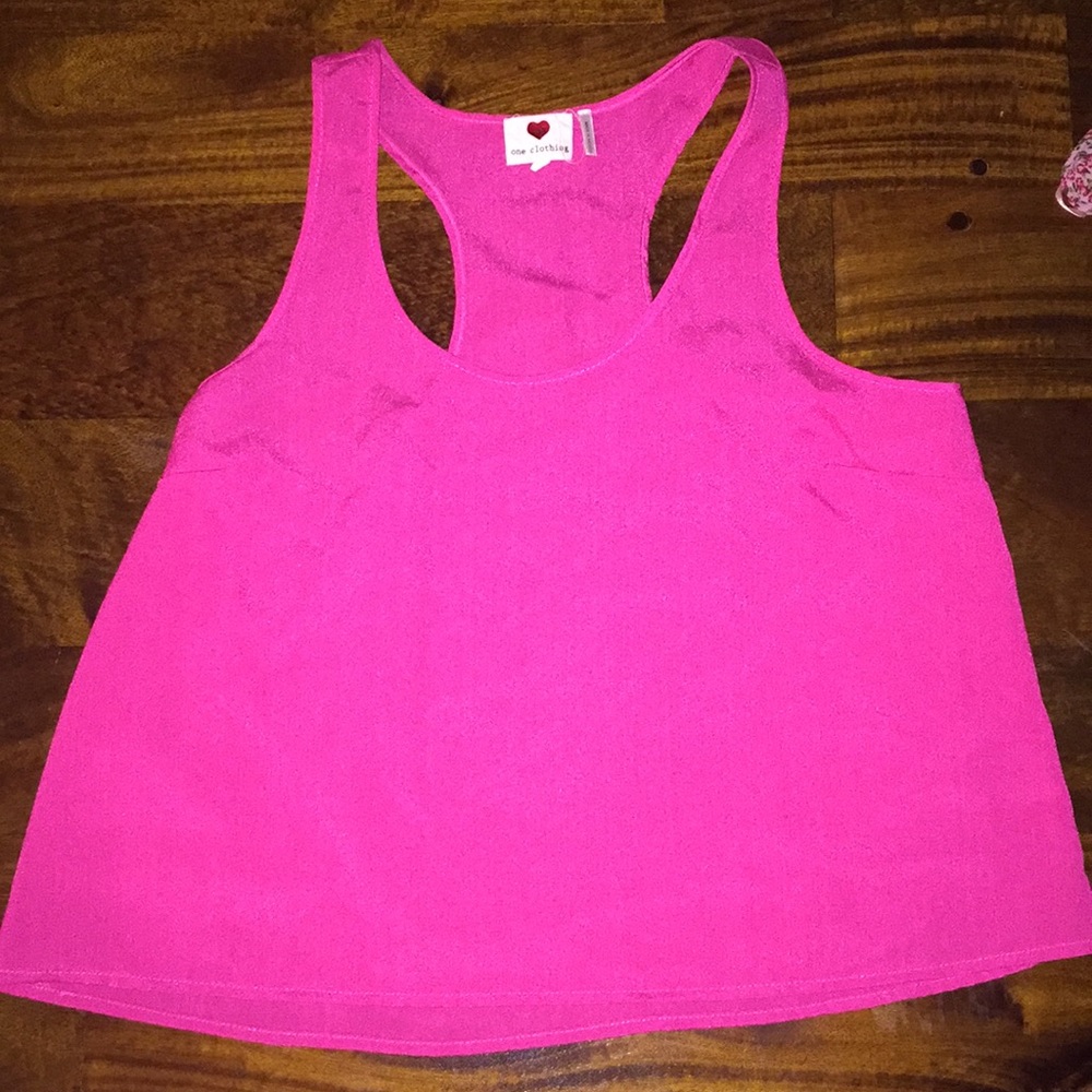 Pink flowy blouse